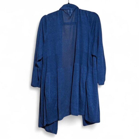 Nic + Zoe plus size 1X linen blend open front cardigan 3/4 sleeve minimalist - Picture 2 of 10